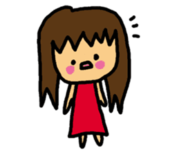 Mischievous pretty girl sticker #2328625