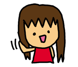 Mischievous pretty girl sticker #2328626