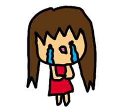 Mischievous pretty girl sticker #2328627