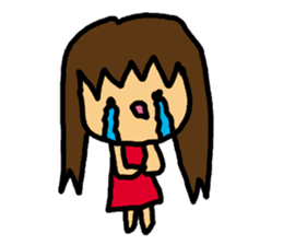 Mischievous pretty girl sticker #2328627