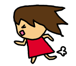 Mischievous pretty girl sticker #2328628