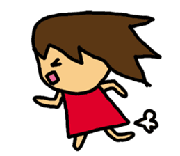 Mischievous pretty girl sticker #2328628