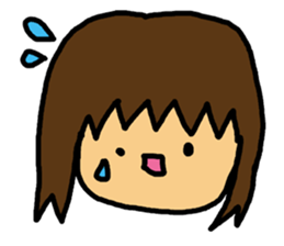 Mischievous pretty girl sticker #2328629