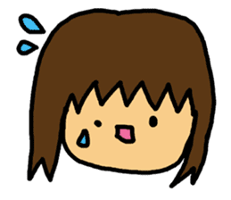 Mischievous pretty girl sticker #2328629