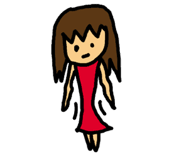 Mischievous pretty girl sticker #2328632