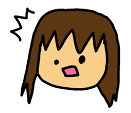 Mischievous pretty girl sticker #2328633