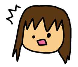 Mischievous pretty girl sticker #2328633