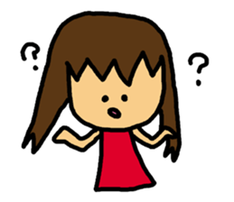 Mischievous pretty girl sticker #2328634