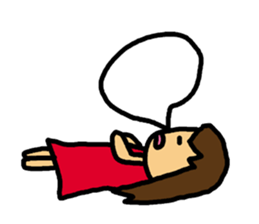 Mischievous pretty girl sticker #2328635