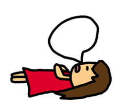 Mischievous pretty girl sticker #2328635