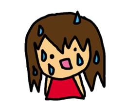 Mischievous pretty girl sticker #2328636