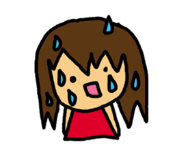 Mischievous pretty girl sticker #2328636