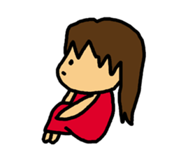 Mischievous pretty girl sticker #2328637