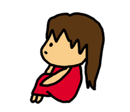 Mischievous pretty girl sticker #2328637