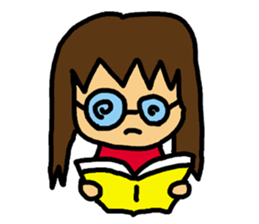 Mischievous pretty girl sticker #2328638