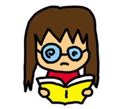 Mischievous pretty girl sticker #2328638