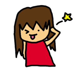 Mischievous pretty girl sticker #2328640