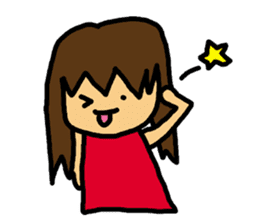 Mischievous pretty girl sticker #2328640