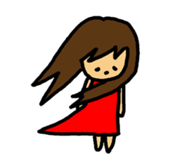 Mischievous pretty girl sticker #2328641