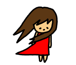 Mischievous pretty girl sticker #2328641