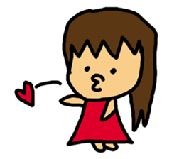 Mischievous pretty girl sticker #2328643