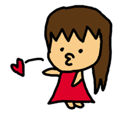 Mischievous pretty girl sticker #2328643