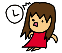 Mischievous pretty girl sticker #2328644