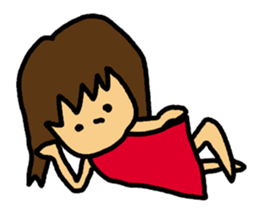 Mischievous pretty girl sticker #2328645