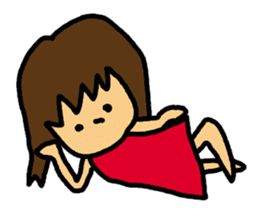 Mischievous pretty girl sticker #2328645