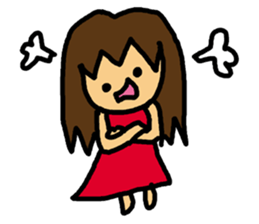 Mischievous pretty girl sticker #2328646