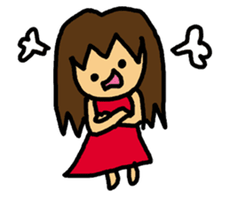 Mischievous pretty girl sticker #2328646