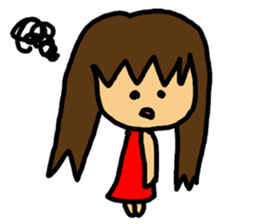 Mischievous pretty girl sticker #2328647