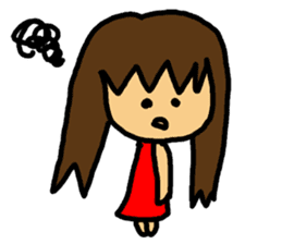 Mischievous pretty girl sticker #2328647