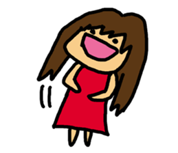 Mischievous pretty girl sticker #2328648