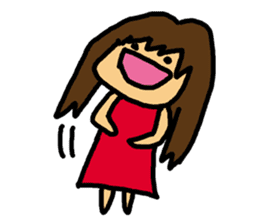 Mischievous pretty girl sticker #2328648