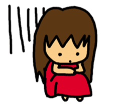 Mischievous pretty girl sticker #2328649