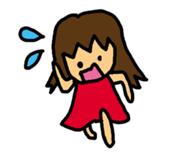 Mischievous pretty girl sticker #2328651