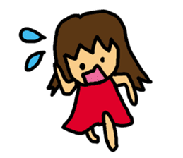 Mischievous pretty girl sticker #2328651