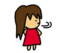 Mischievous pretty girl sticker #2328652