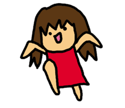 Mischievous pretty girl sticker #2328654