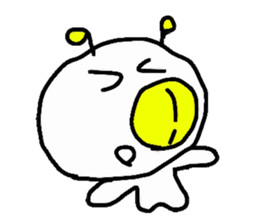 Fried egg Alien sticker #2332456