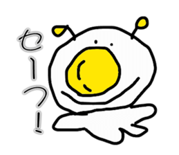 Fried egg Alien sticker #2332457