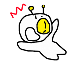 Fried egg Alien sticker #2332459