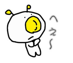 Fried egg Alien sticker #2332464