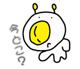 Fried egg Alien sticker #2332465