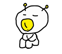 Fried egg Alien sticker #2332468