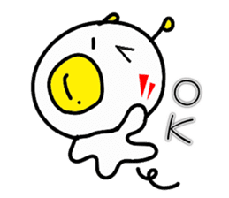 Fried egg Alien sticker #2332479