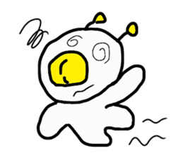 Fried egg Alien sticker #2332485