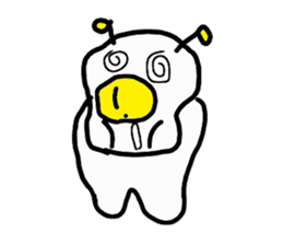 Fried egg Alien sticker #2332488