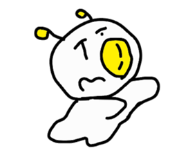 Fried egg Alien sticker #2332489